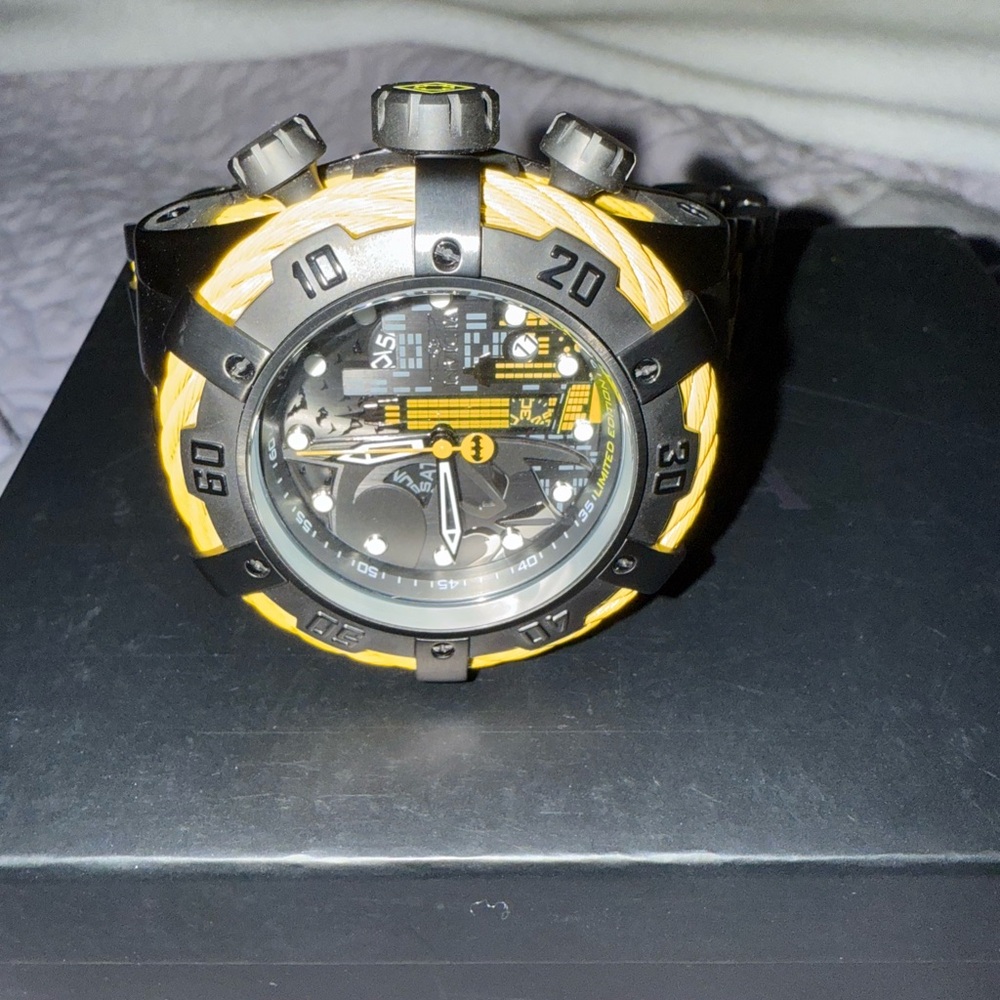 Invicta Limited Edition DC Batman Black and Yellow Chronograph Watch